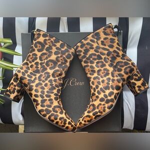 J. Crew Leopard Print Boots Sz 7